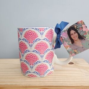 Pink Seashell Beachy Pattern Vibrant Mug NWT